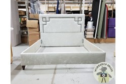 Bespoke Super King Eriskay Bed Crushed Velvet Chrome EX