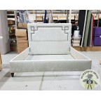 Bespoke Super King Eriskay Bed Crushed Velvet Chrome EX