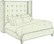 Kingsize Winged Mull Headboard