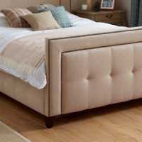 Plain Side Panels & High Buttoned Footboard