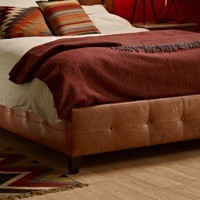 Buttoned Side Panels & Low Buttoned Footboard